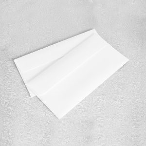 Two white premium business envelopes with custom printed company logo for official correspondence.